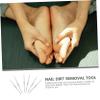 OATIPHO 6Pcs Nail Cleaning Tools for Toenail Care Ingrown Toenail Cuticle Cleaning Tools Portable Easy to Handle for Home Use present view 3