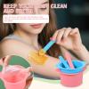 5 Pcs Silicone Warm Wax Pot Liner w 5 Pcs Stirring Rod Reusable Silicone Wax Warmer Liner Easy to Clean for Home or Beauty Shop view 3