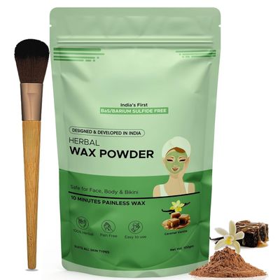 Herbal Wax Powder Cream For Hair Removal For Women & Men | India'S First Bas Free | Painless & Quick For Hair Removal | No Side Effects | For Bikini,Face,Body - 100Gm