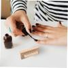 GALPADA Double Sided Wooden Nail Brush Natural Bristle Finger Nail Scrubber for Spa Massage Hand and Foot Washing Compact Design Manicure Tool view 3