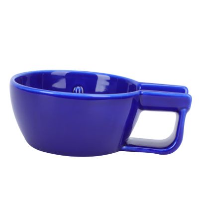 Beaupretty Ceramic Shaving Foaming Bowl for Men Wide Mouth Shaving Soap Container Portable Lathering Mug for Barber Use