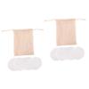Beaupretty 2sets Makeup Remover Pad Set Facial Puff Makeup Remover Accessories Resuable Face Pads Fiber Pads 6pcs*2 view 1