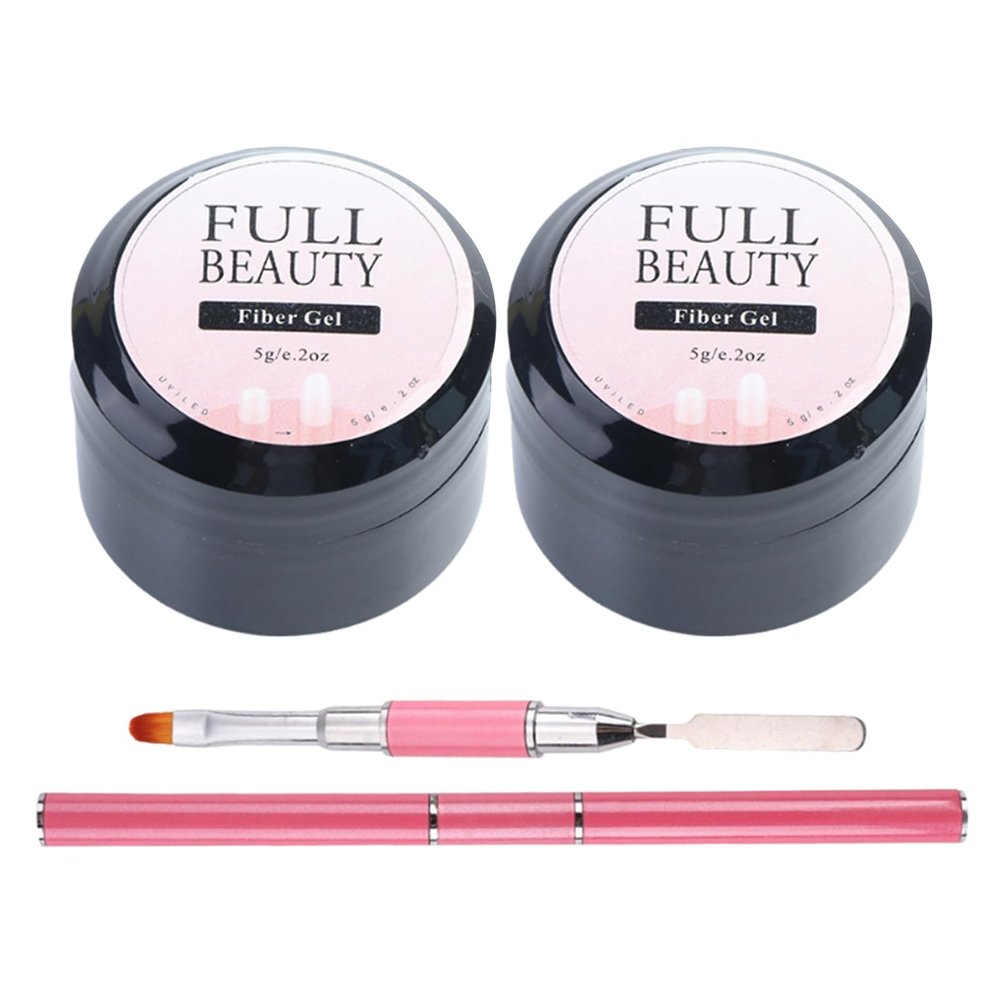 Nail Crack Repair Set - Instant Gel Fix Manicure Tool | Split Fingernail treatmentt duall Ended Brush, Toenail surfacce Smoother and Strengthening Solution for Quick At Home Nailcare