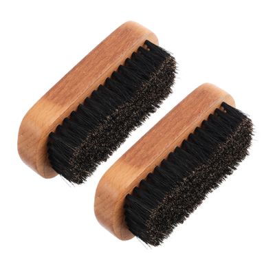 FOMIYES 2Pcs Beard Brush for Grooming and Styling Hair Removal Cleaning Durable Beech Brush for Home and Salon Use for Mens Beard Care