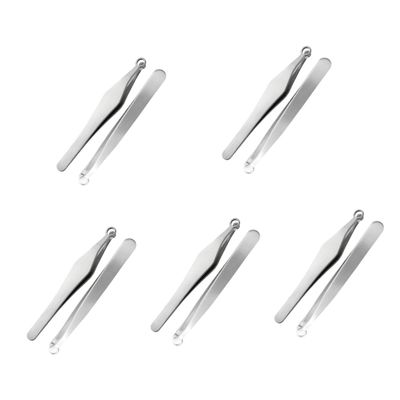 BESTYASH 10pcs Stainless Steel Nose Hair Clippers Safe and Portable Nasal Trimmer for Men and Women Comfortable and Pain Nose Hair Removal Tool