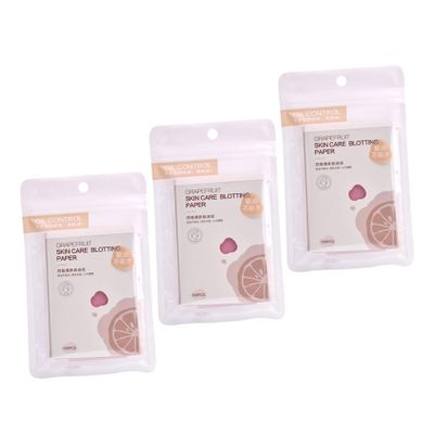 SAFIGLE 3bags Facial Oil Blotting Sheets Oil Absorbing Paper Non-slip Adhesive Scented