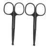 PartyKindom 2Pcs Rounded Head Scissors Hair Scissors for Eyebrow Nose Beard Trimming Safe Portable Grooming Tools for Men Women view 1