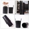 Beaupretty Makeup Brush Holder Organizer Capacity Pu Makeup Brush Case for Travel and Home Use Portable Design Diamond Stripe for Beauty Tools and Cosmetics view 3