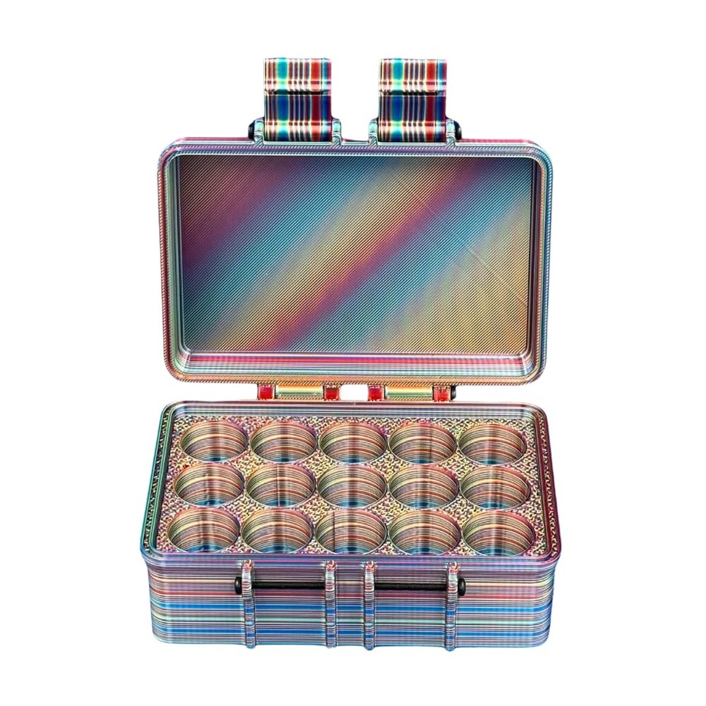3D Printed Essential Oils Storage Case Compatible with Young Living 5ml Essential Oils - 5ml Bottle Storage Box with 15 Slots - Essential Oil Carrying Case, 16mm Max Diameter, 35mm Max Height