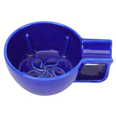 VICASKY 1Pc Ceramic Shaving Bowl for Men Durable Bubble Foaming Bowl Comfortable Grip for Easy Use for Home Travel present for Family and Friends
