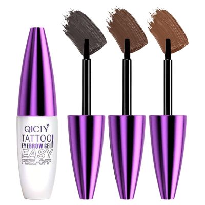 3PCS Easy Peel off Eyebrow Gel, Qiciy Eyebrow Gel Easy Peel Off, Peel Off Eyebrow Waterproof & Sweatproof for All Skin Types (All)