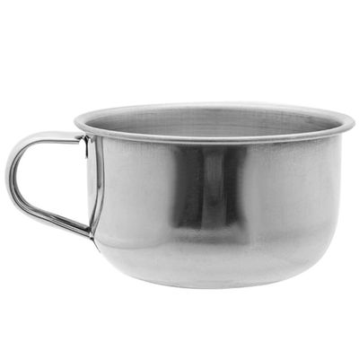 Beavorty Stainless Steel Shaving Bowl Handle 1-Piece Shave Mug for Men for Shaving Soap and Cream Easy to Clean Suitable for Daily Grooming