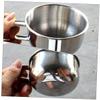 Beavorty Stainless Steel Shaving Bowl Handle 1-Piece Shave Mug for Men for Shaving Soap and Cream Easy to Clean Suitable for Daily Grooming view 2