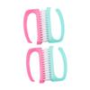 BESTYASH 4pcs Fingernail Scrubber Brush Nail Cleaner for Manicure Pedicure Wear- Bristles for Home Salon Use Colors May Vary Random Color view 1