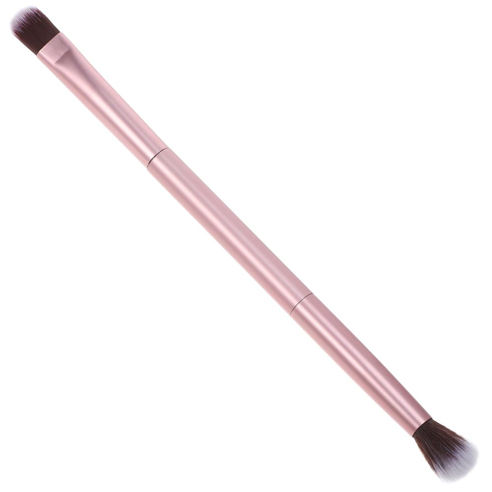 Ipetboom Double Ended Makeup Brush for Eyeshadow and Eyebrow Dark Matted Golden Professional Cosmetic Tool for Women Versatile Grooming Brush for Makeup Application