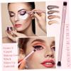 Ipetboom Double Ended Makeup Brush for Eyeshadow and Eyebrow Dark Matted Golden Professional Cosmetic Tool for Women Versatile Grooming Brush for Makeup Application view 3
