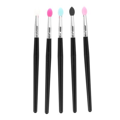 Beaupretty 5Pcs Silicone Eyeshadow Brush Set Large Glitter Eyeshadow Applicators for Women Professional Makeup Tools for Blending and Lining
