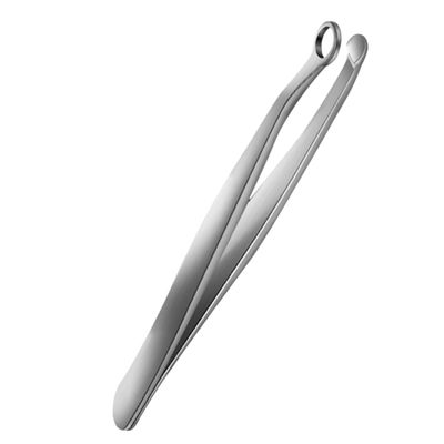 BESTYASH Stainless Steel Round Tip Nose Hair Trimmer Tool Manual Nose Hair Clip Ergonomic Handle Precision for Men and Women for Personal Grooming
