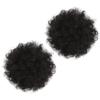 BESTYASH 2pcs Afro Bun Hair Extensions Curly Hairpiece Clips for Updos Lightweight Synthetic Chignon Hair Buns Accessory for Women view 1