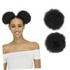 BESTYASH 2pcs Afro Bun Hair Extensions Curly Hairpiece Clips for Updos Lightweight Synthetic Chignon Hair Buns Accessory for Women view 3