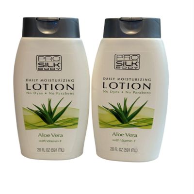 2 PACK Of Pro Silk Body Daily Moisturizing Lotion Aloe Vera 20 fl oz