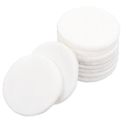 Beaupretty 10pcs Cotton White Ribbon Powder Puff for Loose Powder Makeup Gentle Applicator for for Mineral and Talcum