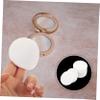 Beaupretty 10pcs Cotton White Ribbon Powder Puff for Loose Powder Makeup Gentle Applicator for for Mineral and Talcum view 3