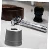 Beaupretty 2pcs Manual Razor Stand Aluminum Razor Holder Base for Safety Portable Shaving Storage Base for Home and Travel view 2