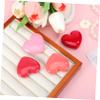 Beaupretty Heart Shape Lipstick Case Mirror 4pcs Empty Makeup Organizer for Lip Balm Eyeshadow and Blush Female Travel and Daily Use view 4