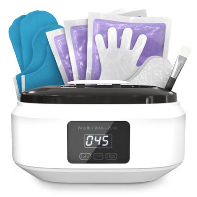 Paraffin Wax Machine for Hand and Feet 3400ml Hand Wax Paraffin Machine with Fast Heating, Adjustable Temperature 2 Heat Modes Accessories Kit Smooth Skin & Relaxing Spa at Home During Winter Days