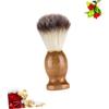 OATIPHO Natural Wooden Handle Beard Brush for Men Professional Nylon Hair Shaving Tool for Facial Care Easy to Use present for Father Day and Birthdays view 2