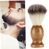 OATIPHO Natural Wooden Handle Beard Brush for Men Professional Nylon Hair Shaving Tool for Facial Care Easy to Use present for Father Day and Birthdays view 3