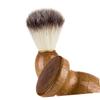 OATIPHO Natural Wooden Handle Beard Brush for Men Professional Nylon Hair Shaving Tool for Facial Care Easy to Use present for Father Day and Birthdays view 4