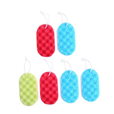 HAKIDZEL 6pcs Exfoliating Bath Sponges Shower Cleaning Brush Body Scrub for Shower Bath Random Color