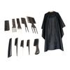 SAFIGLE 11-Piece Men's Hairdressing Tool Set Combs Brushes and Apron for Hair Cutting and Beard Styling Tools Professional Barber Kit in Black view 2
