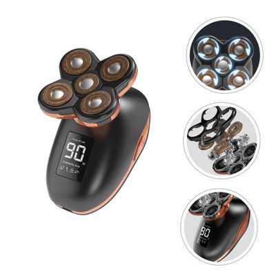 GALPADA 5-in-1 USB Rechargeable LCD Beard Shaver Waterproof Design for Men Electric Head Clipper Trimming Tools for Home and Travel