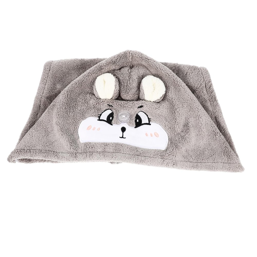 Alipis Cartoon Cute Coral Fleece Hair Drying Hat Ultra Absorbent Water Wrap for Women Thick Microfiber Shower Cap Fast Drying Towel for Wet Hair Reusable