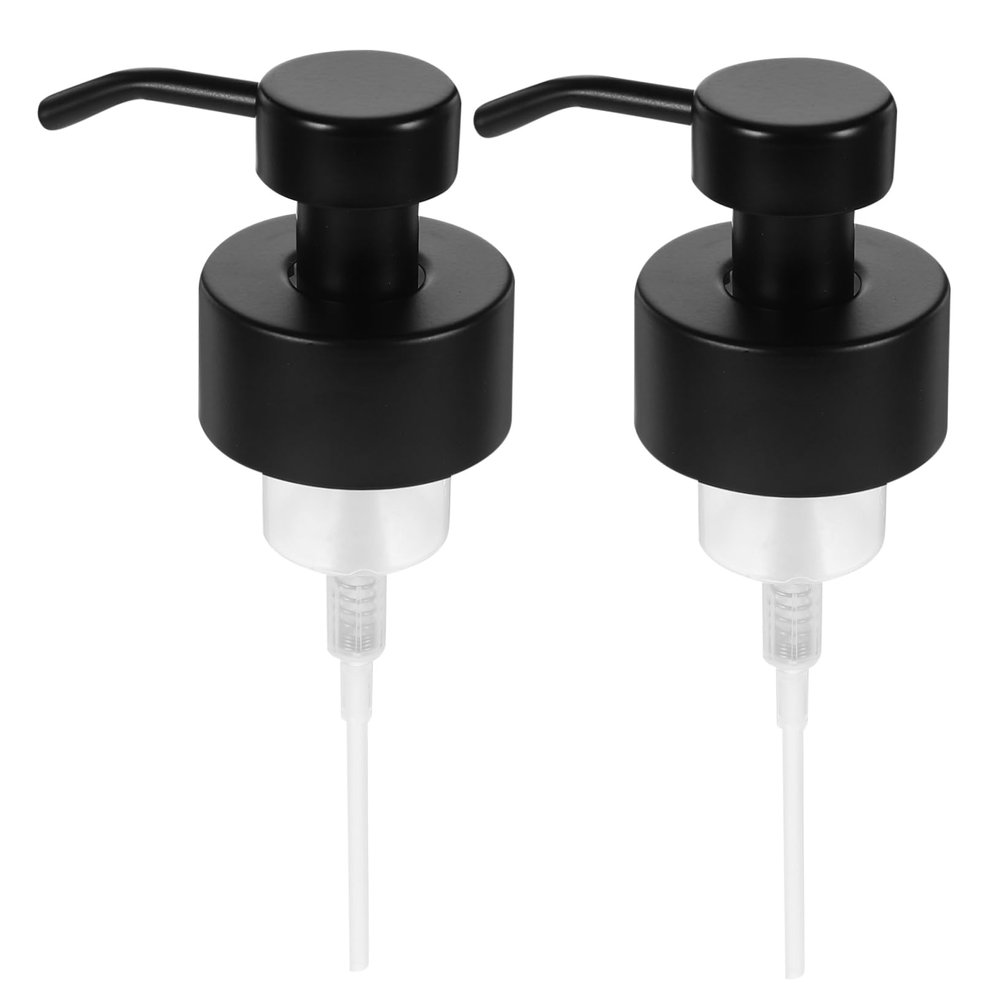 HAKIDZEL 2Pcs Foaming Soap Pump Heads Shampoo Dispenser Pump Replacement for Home and Bathroom Use Rustproof Bottle Pump Head Practical and Reusable