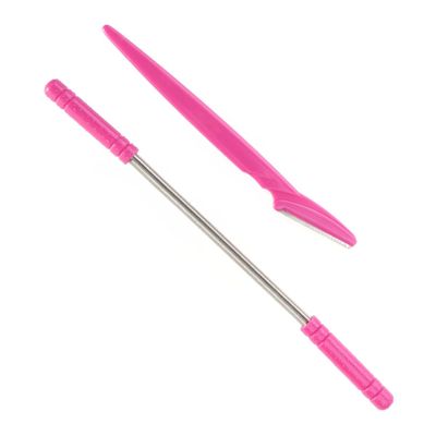 DEARMAMY 2Pcs Spring Epilator Eyebrow Razor for Women Face Hair Removal Painless and Easy to Use for Forehead Cheeks Upper Lip and Chin Pink