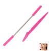 DEARMAMY 2Pcs Spring Epilator Eyebrow Razor for Women Face Hair Removal Painless and Easy to Use for Forehead Cheeks Upper Lip and Chin Pink view 3