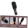 ASAKKURA 1pc Salon Beard Brush for Men Practical Dark Brown Bristle Tool for Beard Care and Grooming Skin-friendly Beech for Valentine Day and Father Day view 2