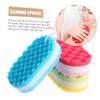 SHERCHPRY 6pcs Triple-Layer Exfoliating Bath Sponge Set Soft Body Scrubber for Adults Gentle Cleansing and Massage for Shower and Bath Random Color view 2