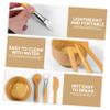 BIUDECO 4Pcs Face Mask Mixing Tool Set Bamboo Bowl Spatula Brush Spoon for DIY Facial Treatments Spa Use and Home Skincare view 3