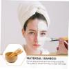 BIUDECO 4Pcs Face Mask Mixing Tool Set Bamboo Bowl Spatula Brush Spoon for DIY Facial Treatments Spa Use and Home Skincare view 4