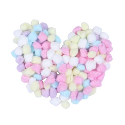 GALPADA 500g Pink Colored Cotton Balls for Face Cleansing & Makeup Removal - Ideal for Beauty Salons and Home Use - Soft & Absorbent Cotton Balls