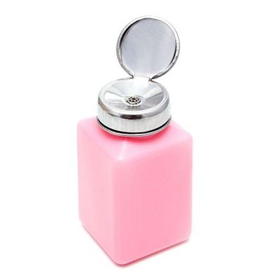 Outanaya Empty Nail Art Pump Bottle Push-type Toiletry Bottle for Liquid Manicure Remover