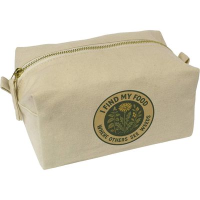 Azeeda 'I Find My Food Where Others See Weeds' Canvas Wash Bag/Makeup Case (CS00044598)