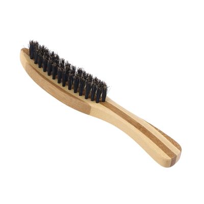 Ipetboom Men Handmade Bristle Beard Brush Natural Wood Handle Static Styling Tool for Long Short Beards Durable Design for Home Barber Shop Salon Use
