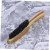 Ipetboom Men Handmade Bristle Beard Brush Natural Wood Handle Static Styling Tool for Long Short Beards Durable Design for Home Barber Shop Salon Use view 4