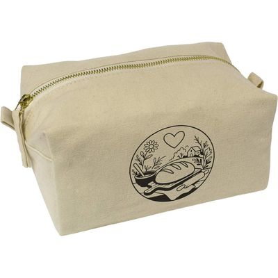 Azeeda 'Freshly Baked Love' Canvas Wash Bag/Makeup Case (CS00044593)